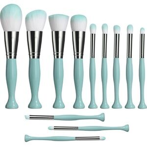 Mermaid Ocean Sea Vibes Mint Green 12 Makeup Blending Brushes | Face Eyes | NEW